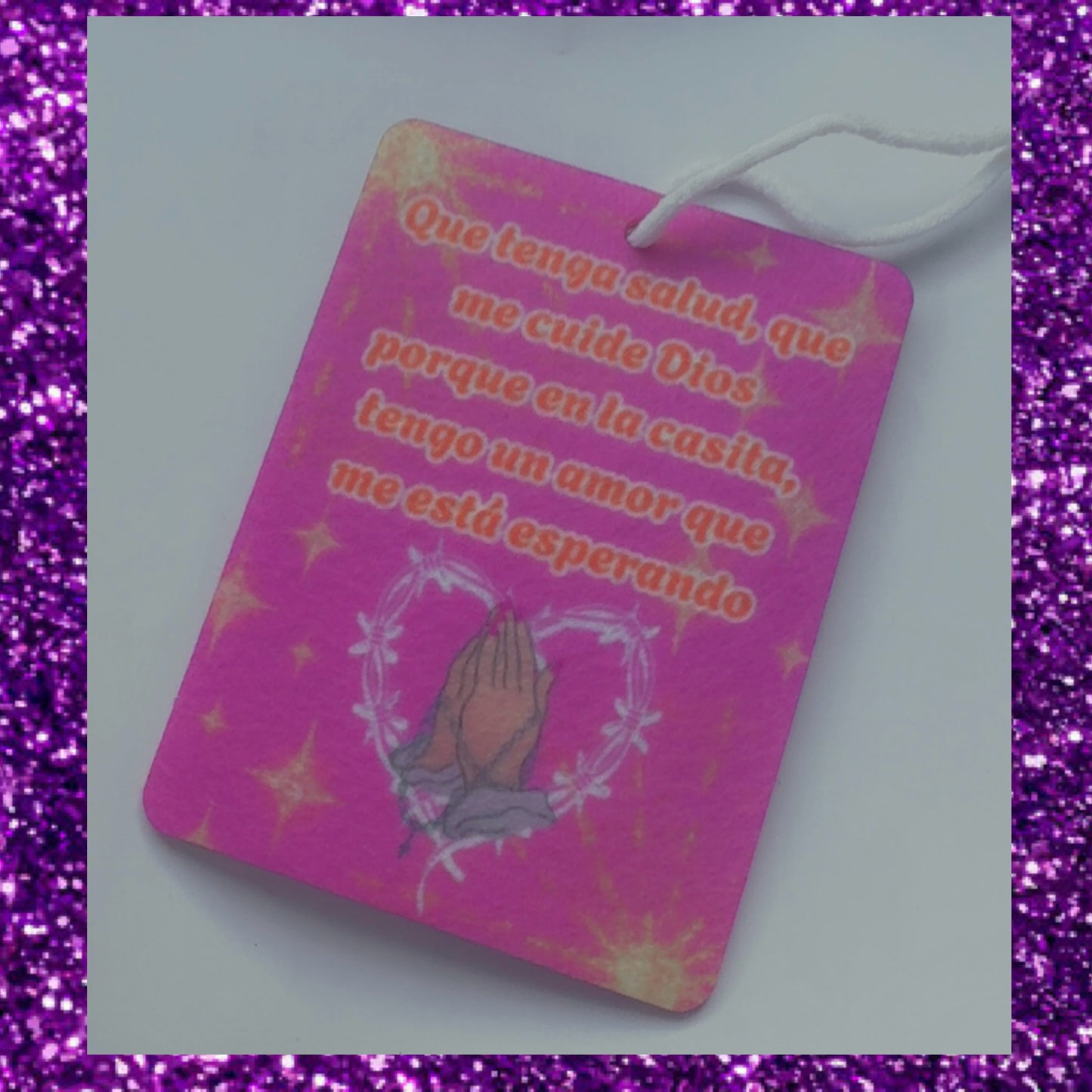 Que me cuide Dios 🙏🏽🤍 (PINK) car freshener