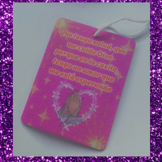 Que me cuide Dios 🙏🏽🤍 (PINK) car freshener