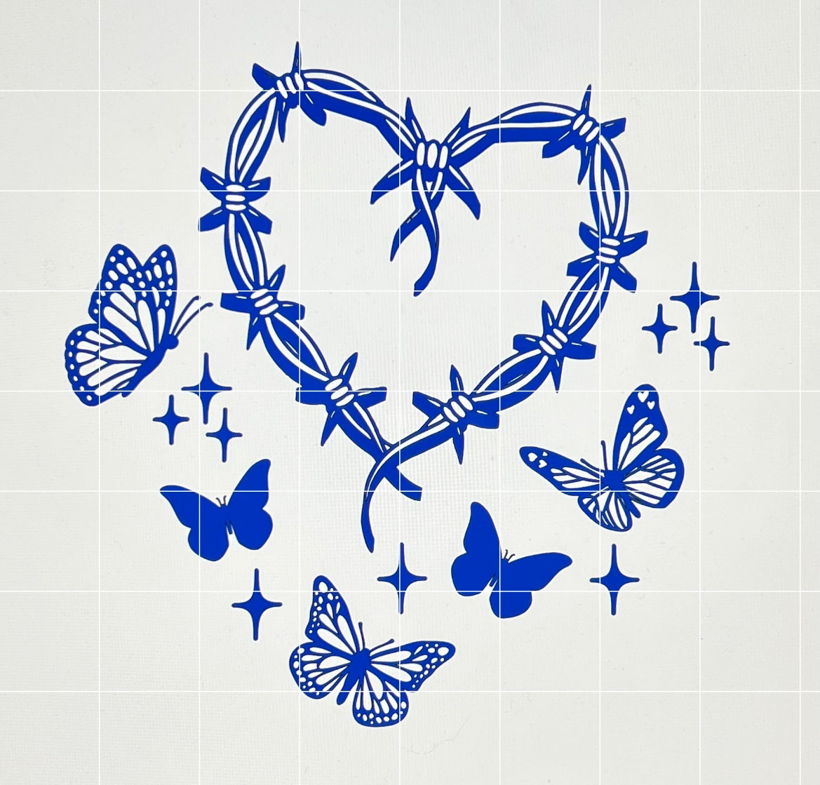 3) Corazon con mariposas 💖🦋