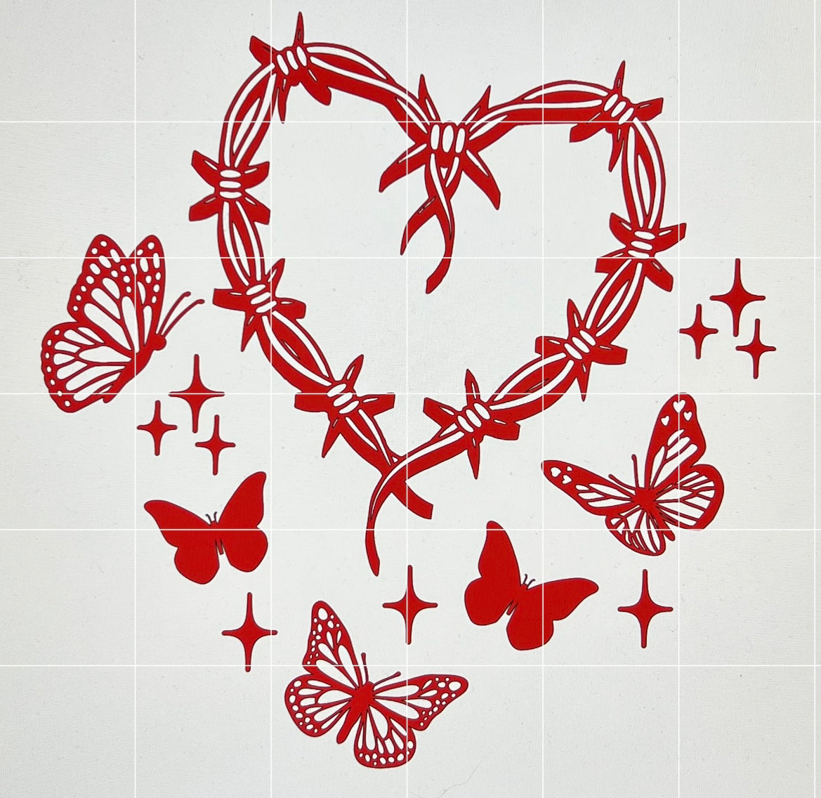 3) Corazon con mariposas 💖🦋