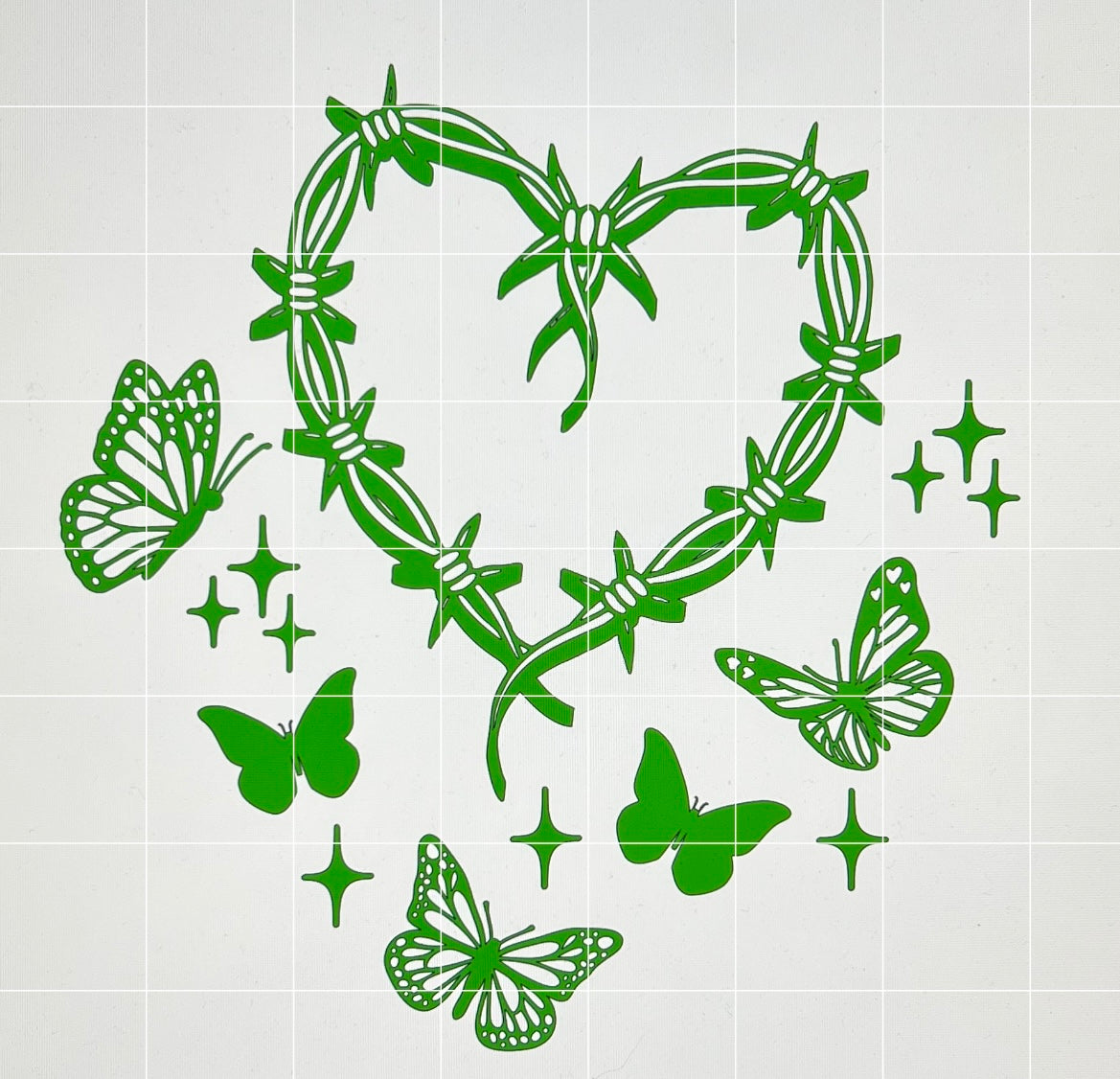 3) Corazon con mariposas 💖🦋
