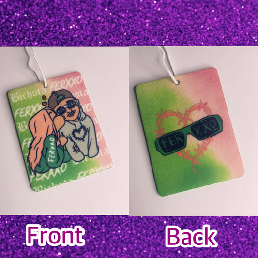 Ferxxo y Bichota car freshener