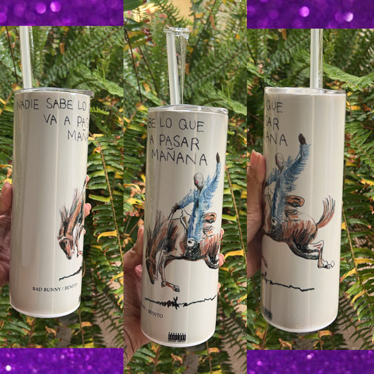 Nadie sabe album cover tumbler SALE
