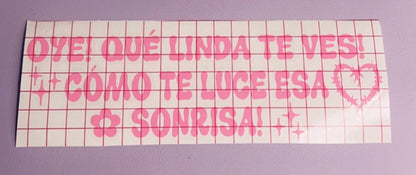 Que linda te ves! (Back window)