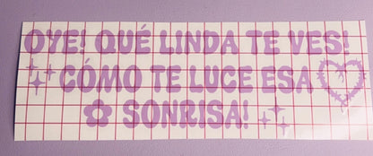 Que linda te ves! (Back window)