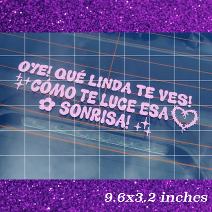 Que linda te ves! (Back window)